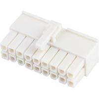 Molex 39012185 Mini-Fit Jr. Receptacle Housing, Dual Row, 18 Circuits, UL 94V-0, Natural