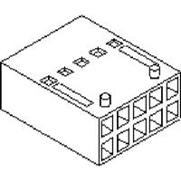 Molex 901430006 2.54mm Pitch C-Grid III Modular Crimp Housing, Dual Row, 6 Circuits, Black