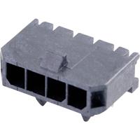 Molex 436500400 Micro-Fit 3.0 Right-Angle Header, 3.00mm Pitch, Single Row, 4 Circuits, with Snap-in Plastic Peg PCB Lock