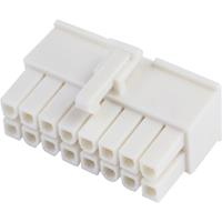 Molex 39012165 Mini-Fit Jr. Receptacle Housing, Dual Row, 16 Circuits, UL 94V-0, Natural