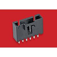 Molex 705430006 2.54mm Pitch SL Header, Single Row, Vertical, 3.05mm Pocket, Shrouded, 7 Circuits, 0.38µm Gold (Au) Selec