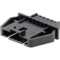 Molex 701070046 SL Wire-to-Wire Panel Mount Crimp Housing, Single Row, Version B, with Mounting Ears, 12 Circuits, Black