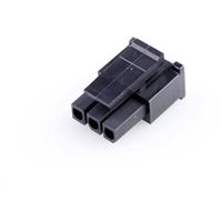 Molex 436450308 Micro-Fit 3.0 Receptacle Housing, Single Row, 3 Circuits, UL 94V-0, Low-Halogen Since Inception, Black