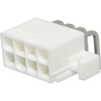 Molex 39291087 Mini-Fit Jr. Header, Dual Row, Right-Angle, with PCB Mounting Flange, 8 Circuits, PA Polyamide Nylon 6/6