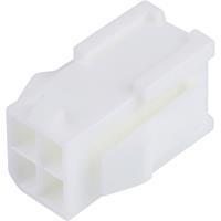 Molex 39012046 Mini-Fit Jr. Plug Housing, Dual Row, 4 Circuits, UL 94V-0, with Panel Mounting Ears, Natural