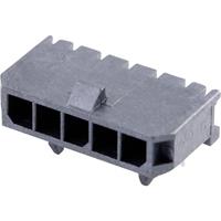 Molex 436500500 Micro-Fit 3.0 Right-Angle Header, 3.00mm Pitch, Single Row, 5 Circuits, with Snap-in Plastic Peg PCB Lock