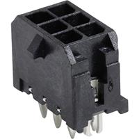 Molex 430450625 Micro-Fit 3.0 Vertical Header, 3.00mm Pitch, Dual Row, 6 Circuits, with PCB Press-fit Metal Retention Cli