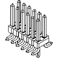 Molex 15910100 2.54mm Pitch C-Grid Breakaway Header, Surface Mount, Dual Row, Vertical, 10 Circuits, 0.38µm Gold (Au) Se