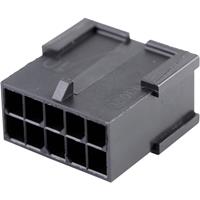 Molex 430201001 Micro-Fit 3.0 Plug Housing, Dual Row, 10 Circuits, UL 94V-0, Low-Halogen, Black