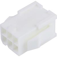 Molex 39012066 Mini-Fit Jr. Plug Housing, Dual Row, 6 Circuits, UL 94V-0, with Panel Mounting Ears, Natural