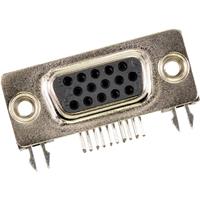 Molex 1731130133 FCT High-Density D-Sub Connector, Female, Right-Angle, PCB Through Hole, Gold Plating, Grounding Bracket