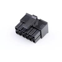 Molex 430251200 Micro-Fit 3.0 Receptacle Housing, Dual Row, 12 Circuits, UL 94V-0, Black