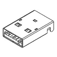 Molex 480372100 450 pcs Universal Serial Bus (USB) Shielded I/O Plug, Type A, Right-Angle, Surface Mount, Straight Tab 4.80mm, 0.