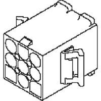 Molex 19092068 2.36mm Diameter Standard .093 Pin and Socket Plug Housing with Positive Latch, UL 94V-2, with Panel Moun