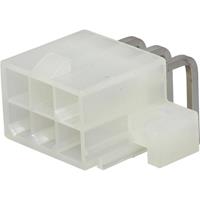 Molex 39291068 Mini-Fit Jr. Header, Dual Row, Right-Angle, with PCB Mounting Flange, 6 Circuits, PA Polyamide Nylon 6/6