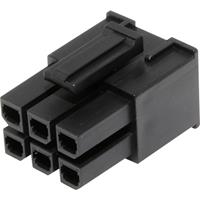 Molex 1716920106 Mega-Fit Receptacle Housing, Dual Row, 6 Circuit, UL 94 V-0, Bag