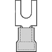 Molex 191390018 Avikrimp Block Spade Terminal for 18-22 AWG Wire, Stud Size 6 (M3.5), Width 6.22mm