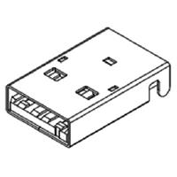 Molex 480372200 450 pcs Universal Serial Bus (USB) Shielded I/O Plug, Type A, Right-Angle, Surface M