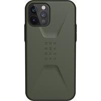 Urban Armor Gear UAG - Civilian backcover hoes - iPhone 12 / iPhone 12 Pro - Groen + Lunso Tempered Glass