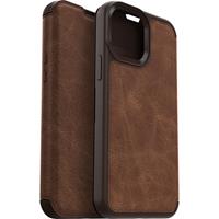 Otterbox iPhone 13 Pro -  - Strada Case wallet hoes - Bruin + Lunso Tempered Glass