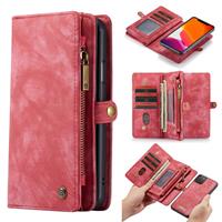 Caseme vintage 2 in 1 portemonnee hoes - iPhone 11 Pro Max - Rood
