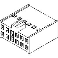 Molex 901420006 2.54mm Pitch C-Grid III Crimp Housing Dual Row, 6 Circuits, Black