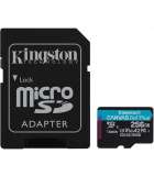 Kingston Canvas Go Plus microSD Card 10 UHS-III - 256GB - inclusief SD adapter