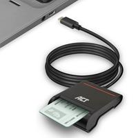 ACT AC6020 USB-C Smartcard eID Card Reader - External - Zwart