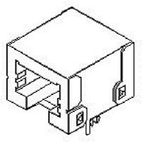 Molex 855055113 Modular Jack, Cat5e, Right-Angle, Through Hole, 8/8, Low Profile, Shielded, Version A, Tube