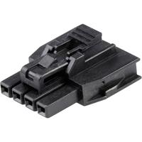 Molex 1053071204 Nano-Fit Receptacle Housing, TPA Capable, 2.50mm Pitch, Single Row, 4 Circuits, Black, Glow-Wire Capable