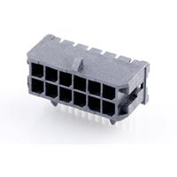 Molex 430451200 Micro-Fit 3.0 Right-Angle Header, 3.00mm Pitch, Dual Row, 12 Circuits, with Snap-in Plastic Peg PCB Lock,