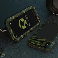 R-JUST iPhone 12 Pro 360° Full Body Case Tank Hoesje + Screenprotector - Shockproof Cover Camo