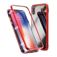 Stuff Certified iPhone XS Max Magnetisch 360° Hoesje met Tempered Glass - Full Body Cover Hoesje + Screenprotector Rood