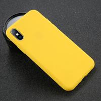 USLION iPhone 8 Plus Ultraslim Silicone Hoesje TPU Case Cover Geel