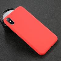 USLION iPhone 8 Ultraslim Silicone Hoesje TPU Case Cover Rood