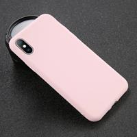 USLION iPhone 7 Ultraslim Silicone Hoesje TPU Case Cover Roze
