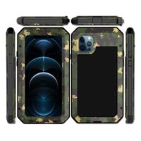 R-JUST iPhone X 360° Full Body Case Tank Hoesje + Screenprotector - Shockproof Cover Metaal Camo