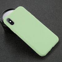 USLION iPhone XS Ultraslim Silicone Hoesje TPU Case Cover Lichtgroen