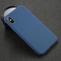 USLION iPhone 5S Ultraslim Silicone Hoesje TPU Case Cover Navy