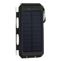 Stuff Certified Solar Charger 20.000mAh met Zaklamp - Externe Powerbank Zonnepaneel Noodaccu Batterij Oplader Zon Wit