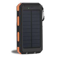 Stuff Certified Solar Charger 20.000mAh met Zaklamp - Externe Powerbank Zonnepaneel Noodaccu Batterij Oplader Zon Oranje