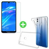 Stuff Certified Huawei Y7 2019 Transparant TPU Hoesje + Screen Protector Tempered Glass