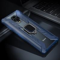 Keysion Xiaomi Mi 8 Hoesje - Magnetisch Shockproof Case Cover Cas TPU Blauw + Kickstand