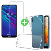 Stuff Certified Huawei Y5 2019 Transparant TPU Hoesje + Screen Protector Tempered Glass