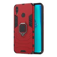 Keysion Huawei Y6 Pro 2019 Hoesje - Magnetisch Shockproof Case Cover Cas TPU Rood + Kickstand