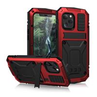Stuff Certified iPhone 12 Pro 360° Full Body Case Hoesje + Screenprotector - Shockproof Cover Rood