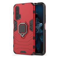 Keysion Huawei Mate 20 Lite Hoesje - Magnetisch Shockproof Case Cover Cas TPU Rood + Kickstand