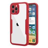 Stuff Certified iPhone 13 360° Full Cover - Full Body Case Hoesje + Screenprotector Rood