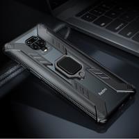 Keysion Xiaomi Mi 8 Lite Hoesje - Magnetisch Shockproof Case Cover Cas TPU Zwart + Kickstand