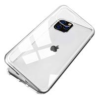 Stuff Certified iPhone 12 Magnetisch 360° Hoesje met Tempered Glass - Full Body Cover Hoesje + Screenprotector Wit